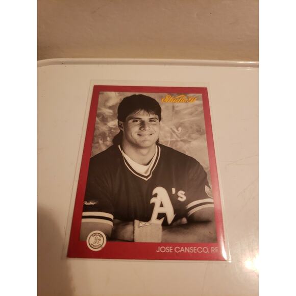 Jose Canseco 1991 Leaf Studio #101 - Oakland Athletics - MLB - Picture 1 of 3